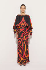 Marmo Print Silk Dress with Cape
WOMAN Pucci