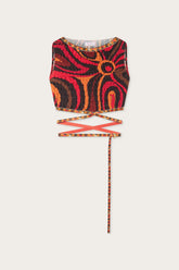 Marmo Print Shibori Laced Top
WOMAN Pucci