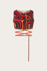 Marmo Print Shibori Laced Top
WOMAN Pucci