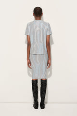 Marmo Print Jersey Lamé T-shirt
WOMAN Pucci
