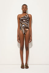 Marmo Print One-Shoulder Swimsuit
WOMAN Pucci