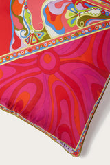 Patchwork-Print Large Silk-Twill Cushion
Pucci