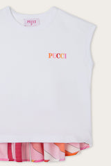 Sleeveless T-Shirt with Printed Hem
Pucci