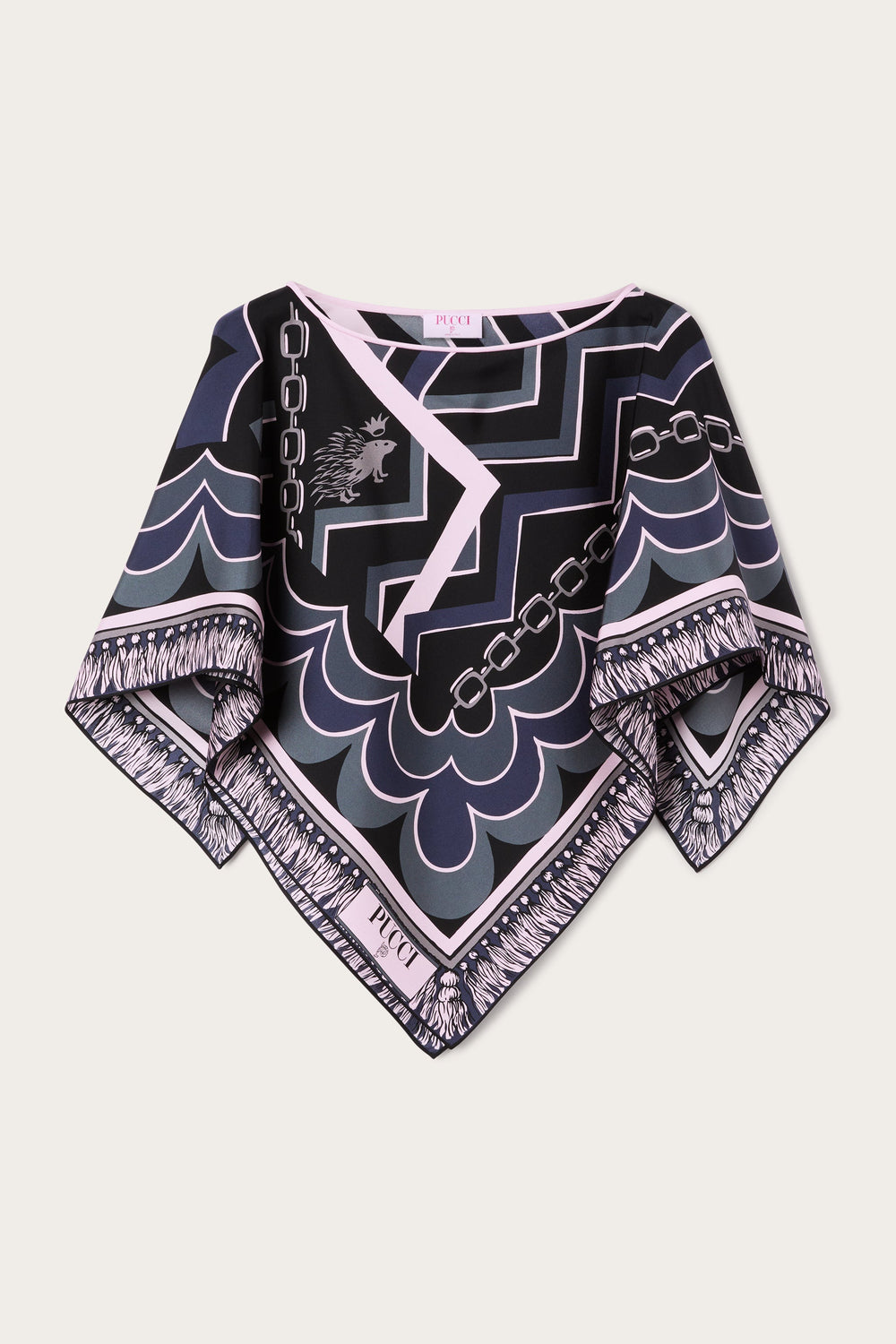 Istrice Print Silk Cape Blouse
WOMAN Pucci