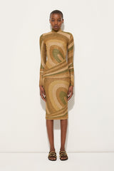 Iride Print Lamé Jersey Midi Skirt
WOMAN Pucci
