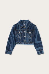 Denim Jacket with Laser-Cut Marmo Print
Pucci