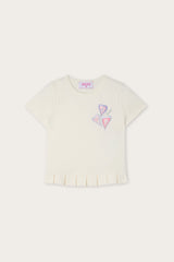 Embroidered T-shirt with Pleated Hem
Pucci