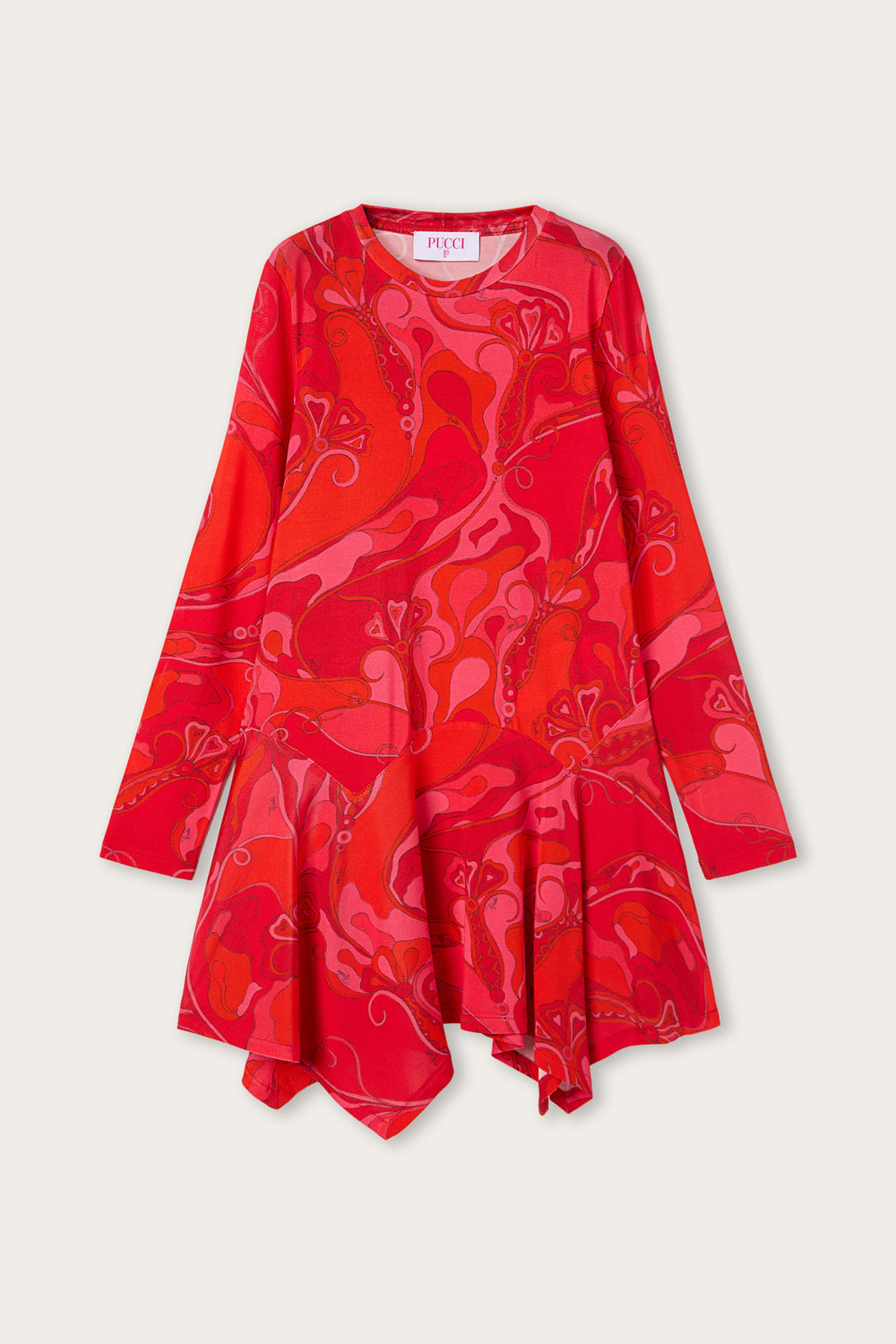Asymmetrical Hem Dress with Orchidee Print
Pucci
