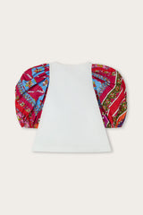Blouse with Printed Balloon Sleeves
Pucci