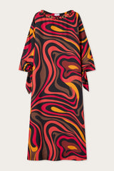Embroidery Marmo Print Silk Kaftan
 WOMAN Pucci