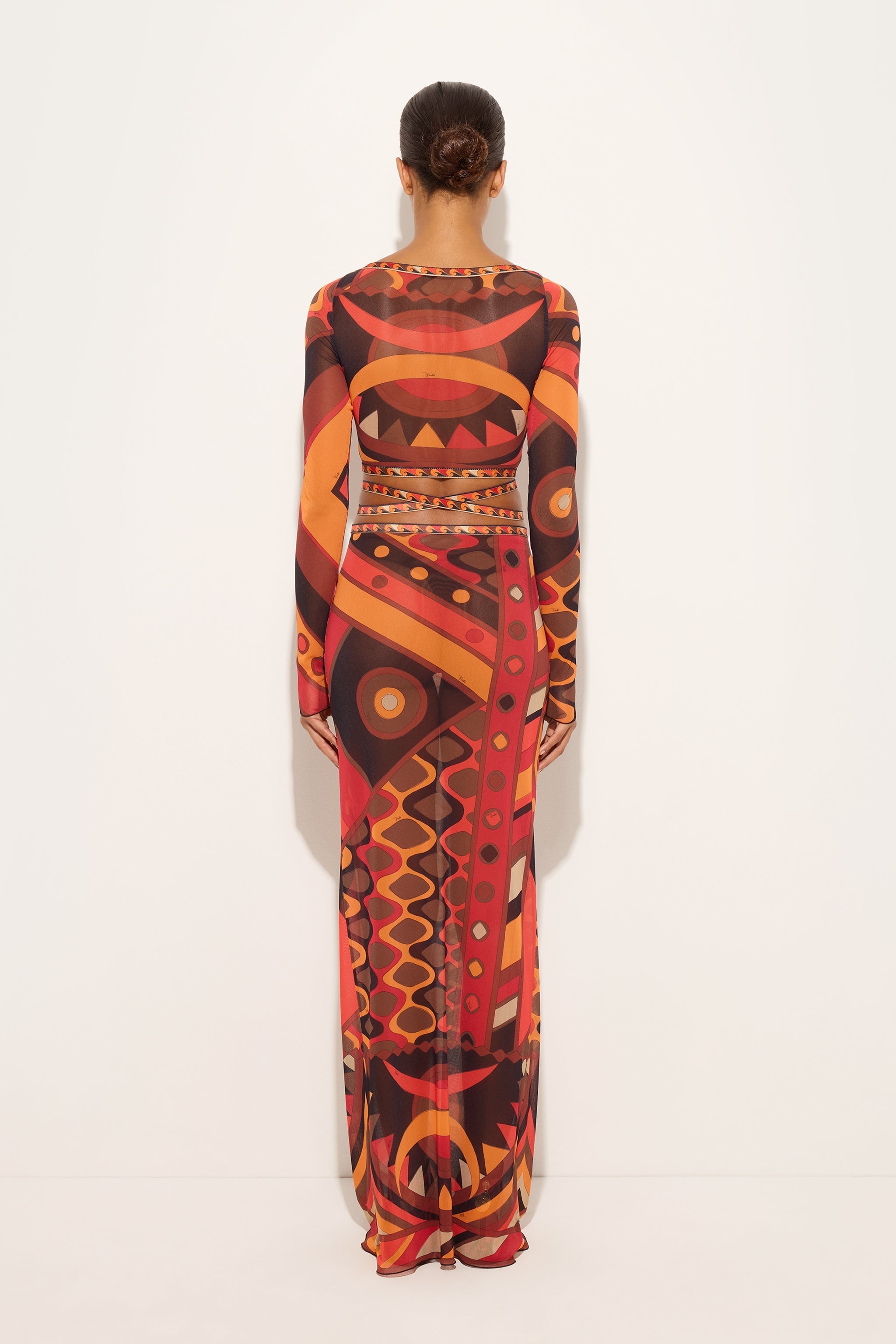 Vivara Print Tulle Crop Top
 WOMAN Pucci