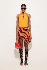 Labirinto Print Silk Scarf Skirt
 WOMAN Pucci