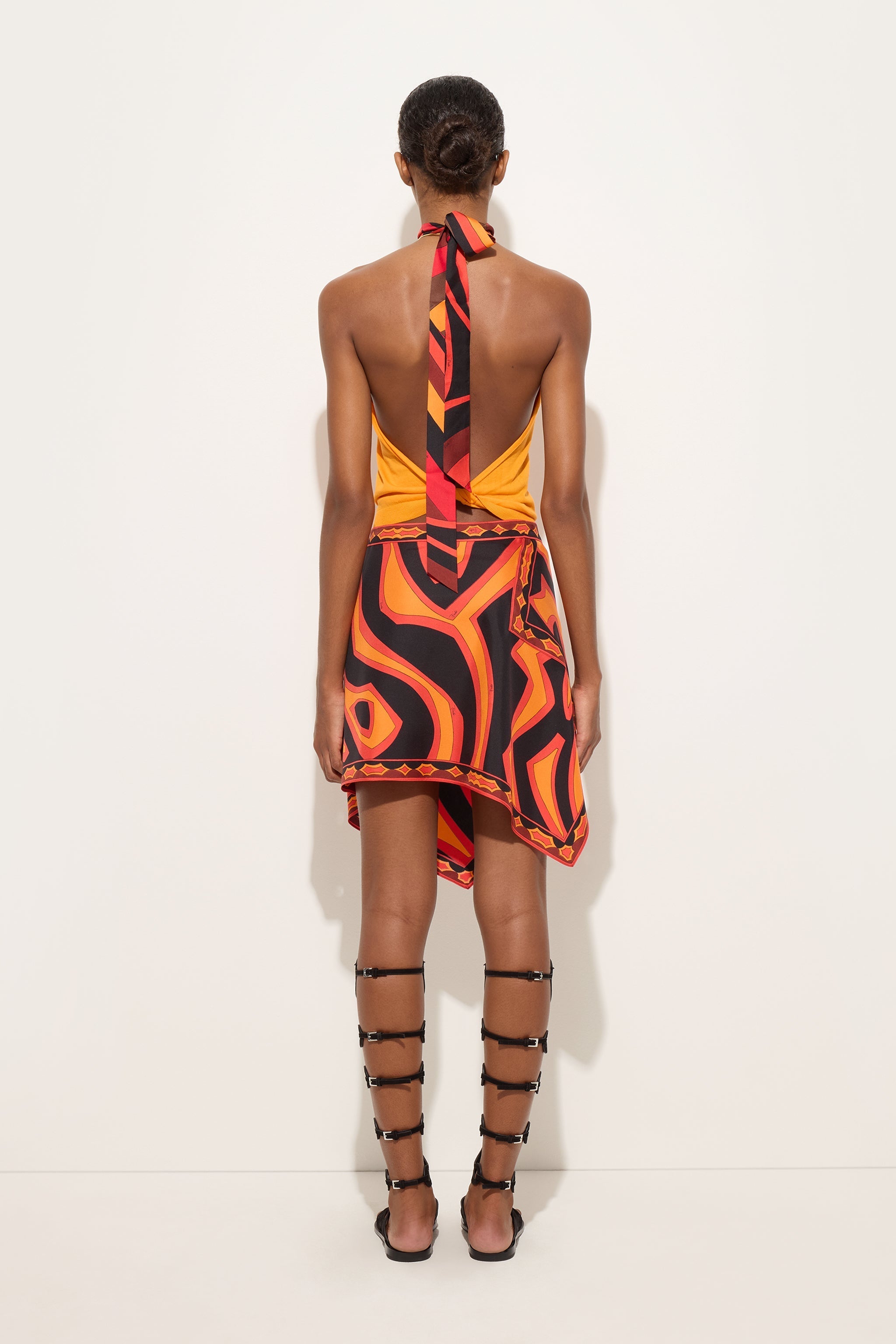 Labirinto Print Silk Scarf Skirt
 WOMAN Pucci