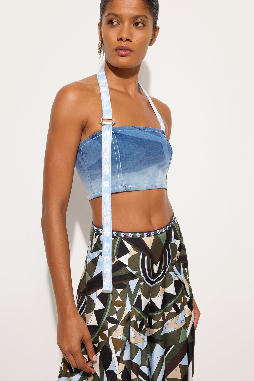 Marmo Print Denim Top
 WOMAN Pucci