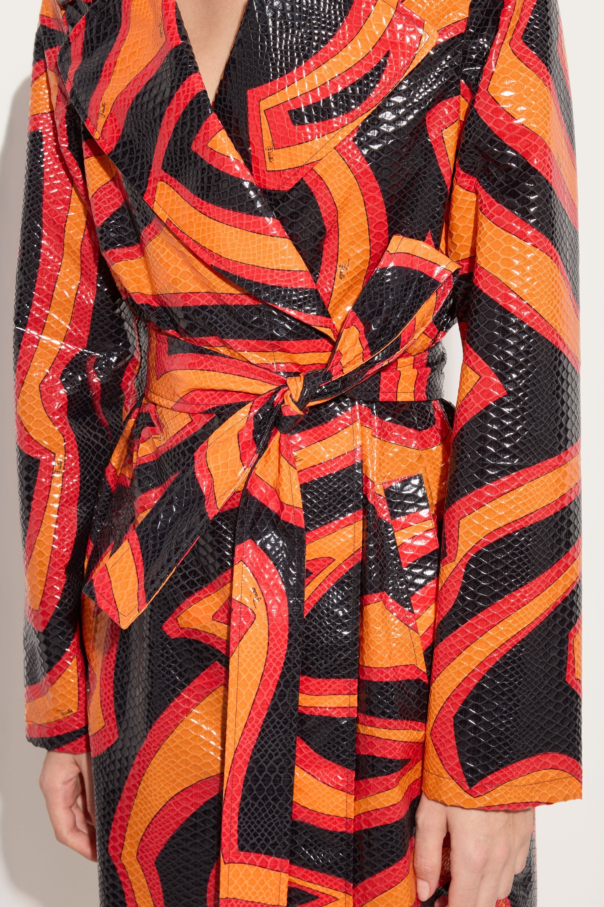 Labirinto Print Trench Coat
 WOMAN Pucci