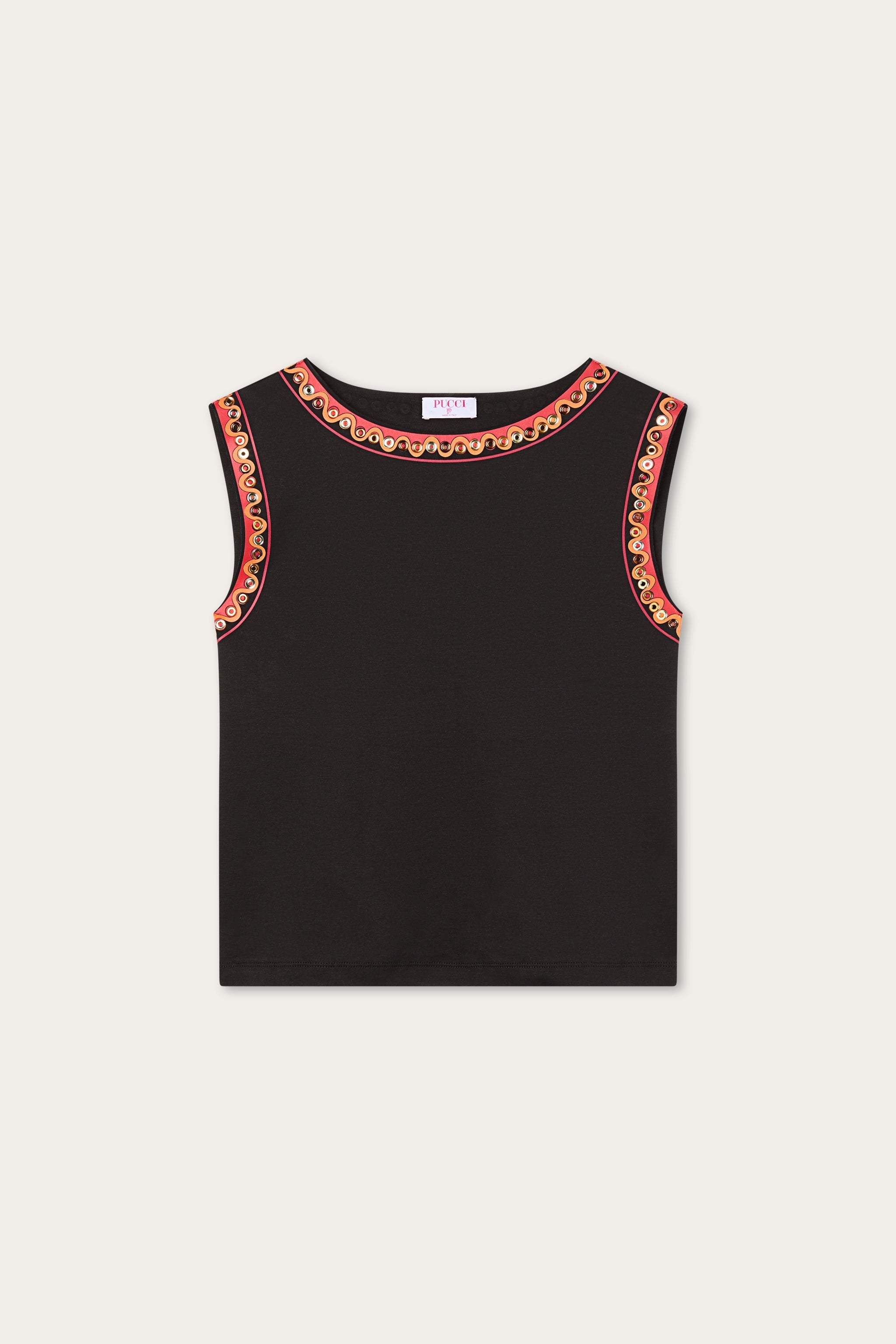 Cotton T-shirt with Printed Detail
 WOMAN Pucci