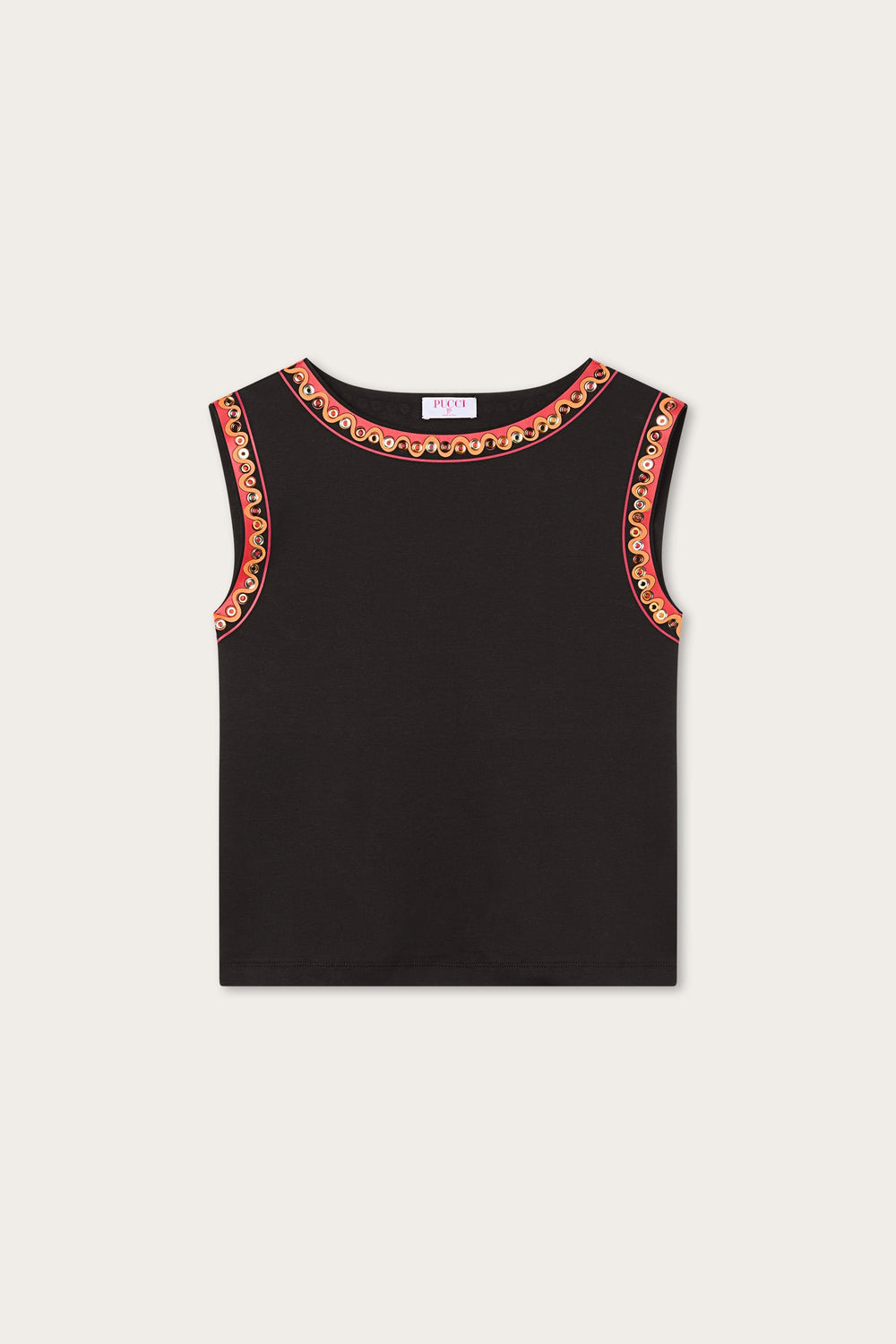 Cotton T-shirt with Printed Detail
 WOMAN Pucci