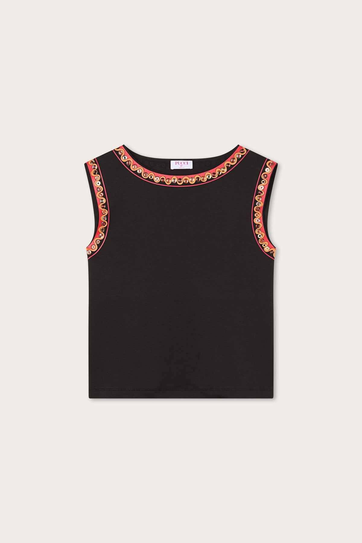 Cotton T-shirt with Printed Detail
 WOMAN Pucci