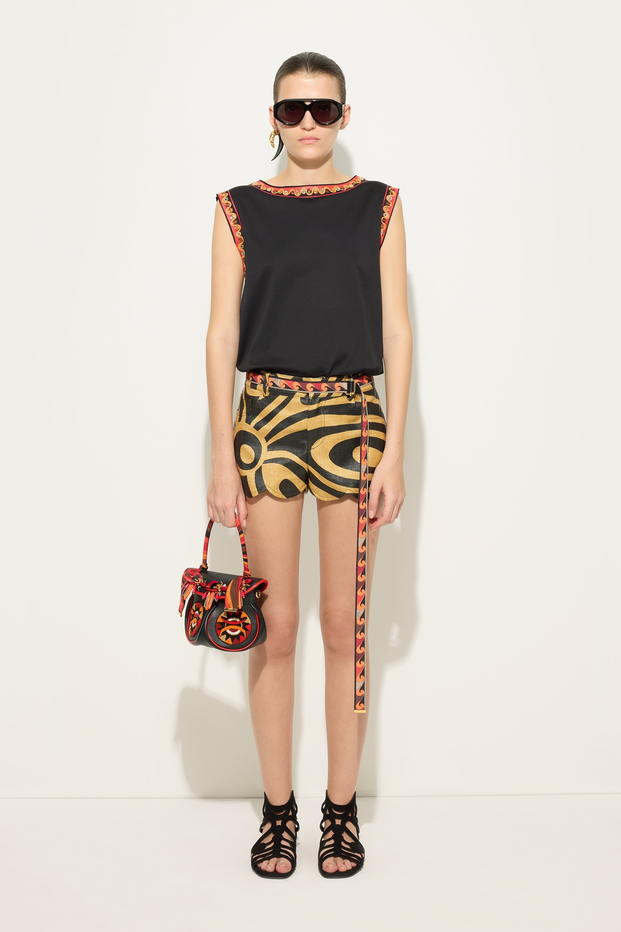 Cotton T-shirt with Printed Detail
 WOMAN Pucci
