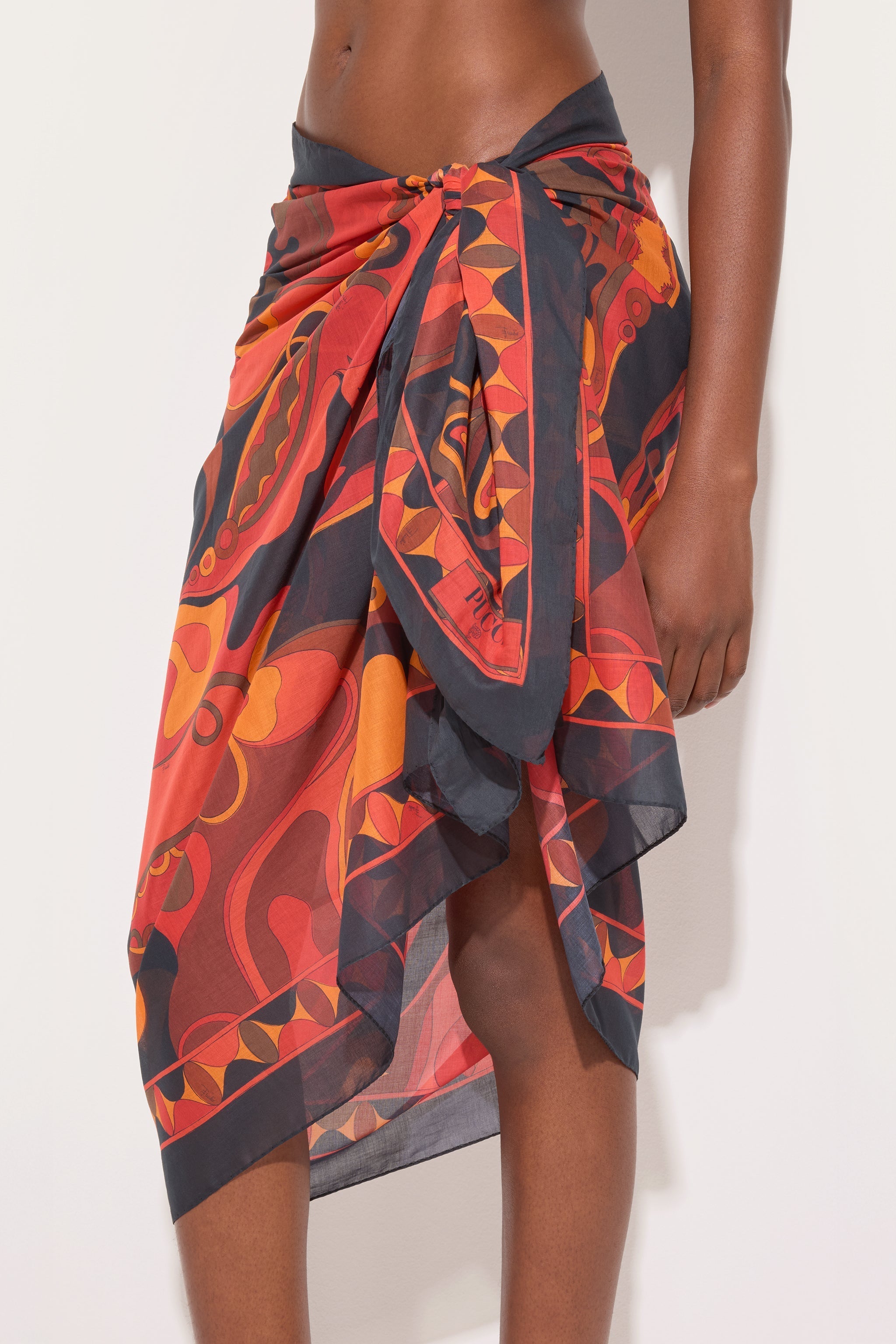 Orchidee Print Cotton Sarong
 WOMAN Pucci
