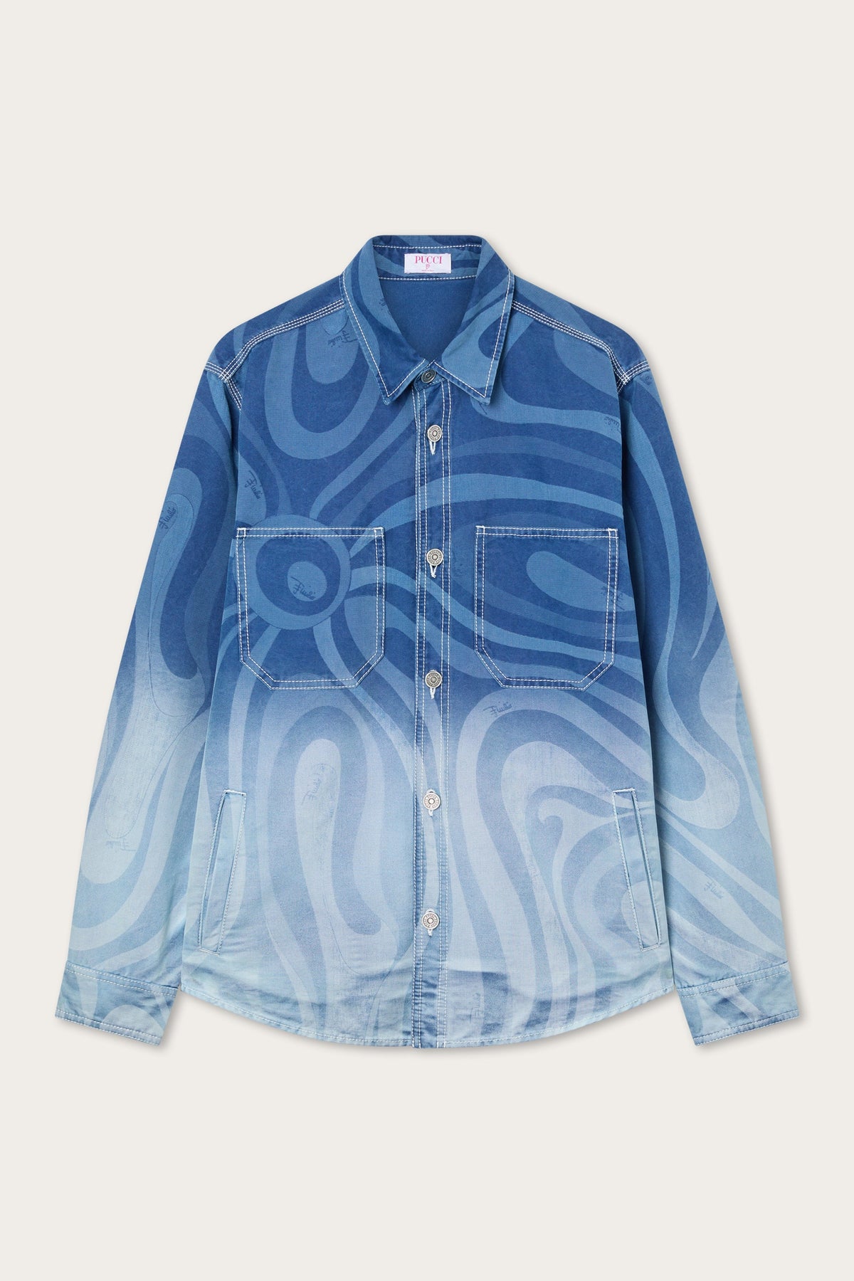 Marmo Print Oversized Denim Jacket
  Pucci