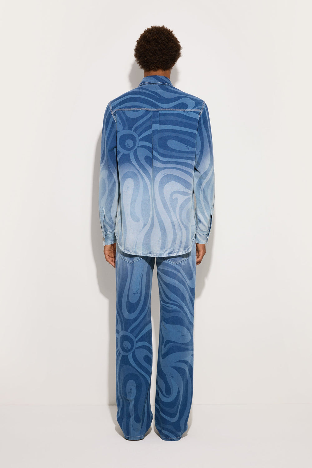 Marmo Print Oversized Denim Jacket
  Pucci
