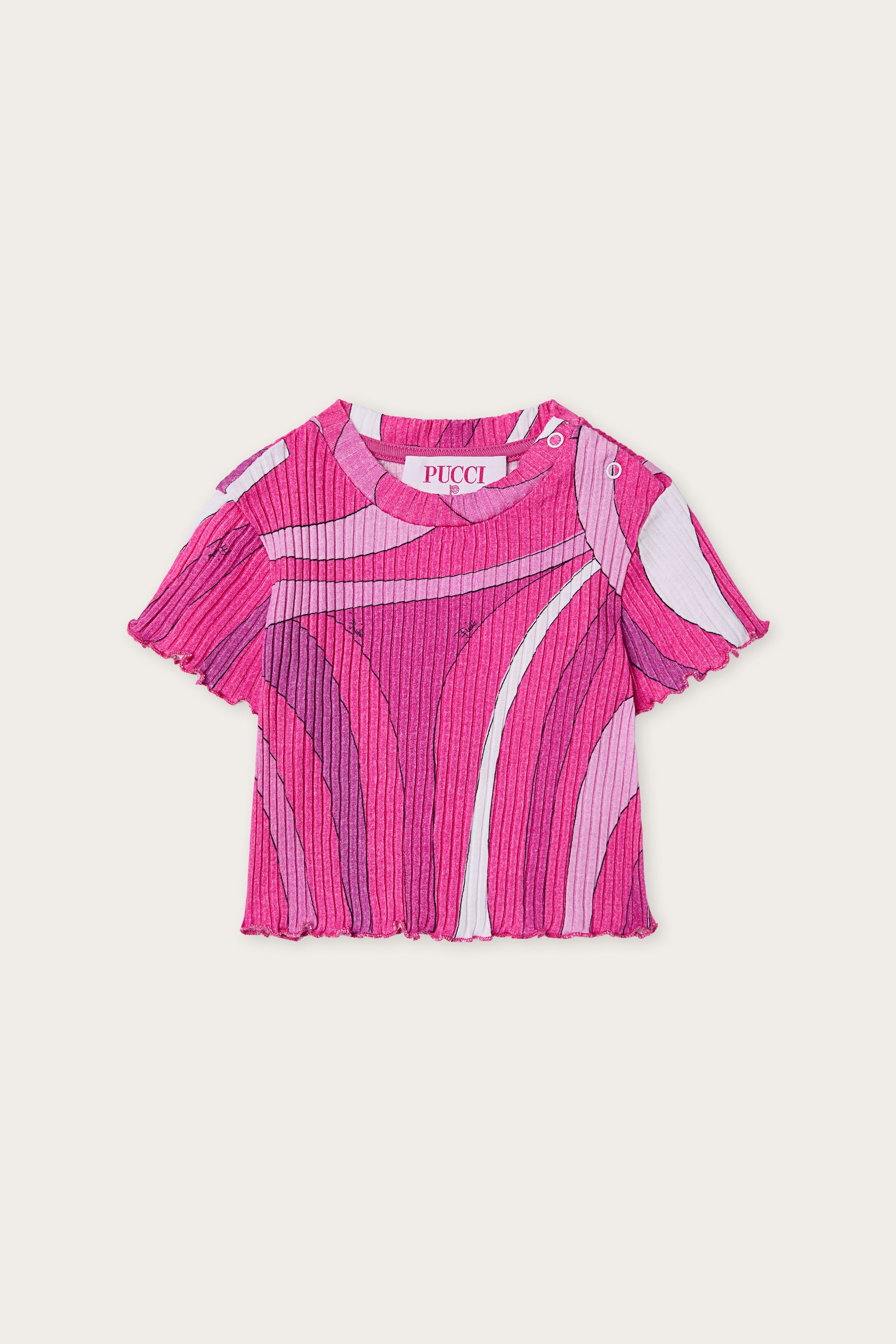Marmo Print Ribbed T-Shirt
  Pucci