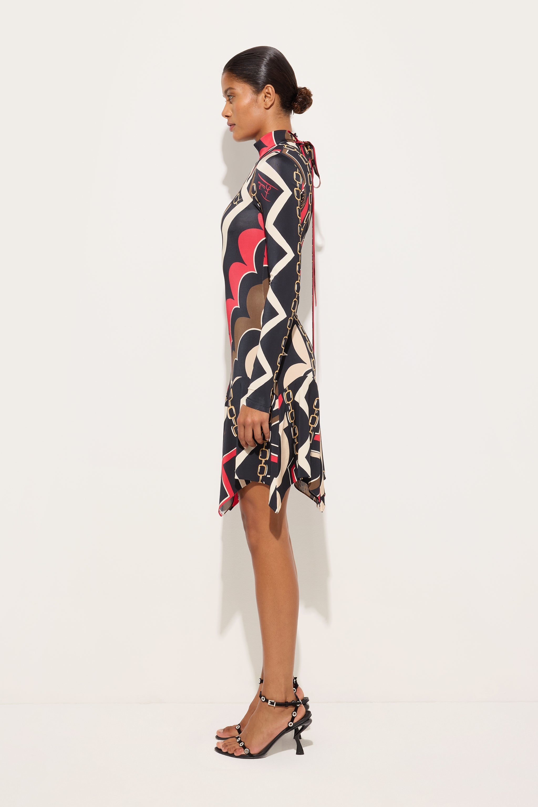 Istrice Print Satin Jersey Dress
 WOMAN Pucci