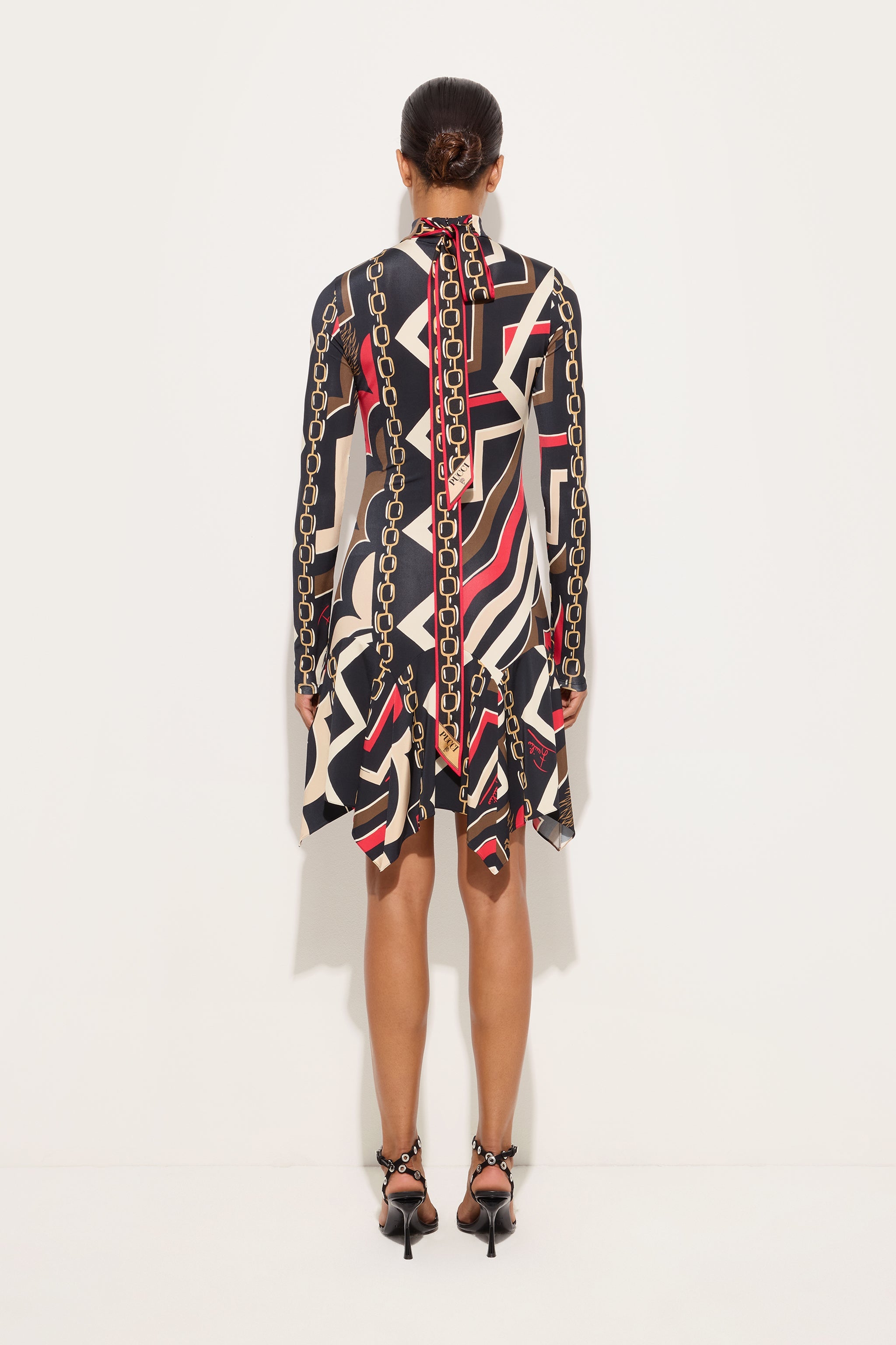 Istrice Print Satin Jersey Dress
 WOMAN Pucci