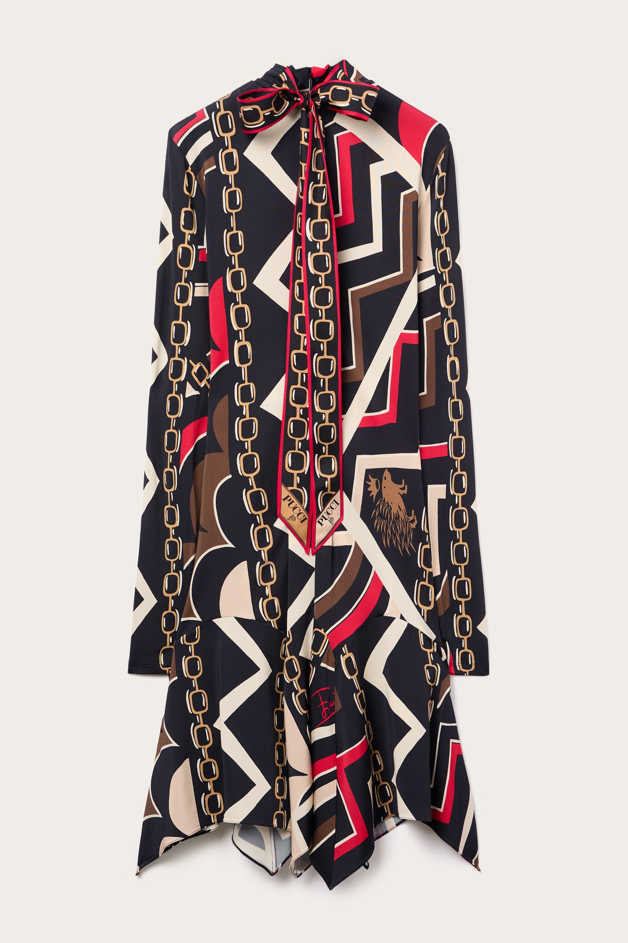 Istrice Print Satin Jersey Dress
 WOMAN Pucci