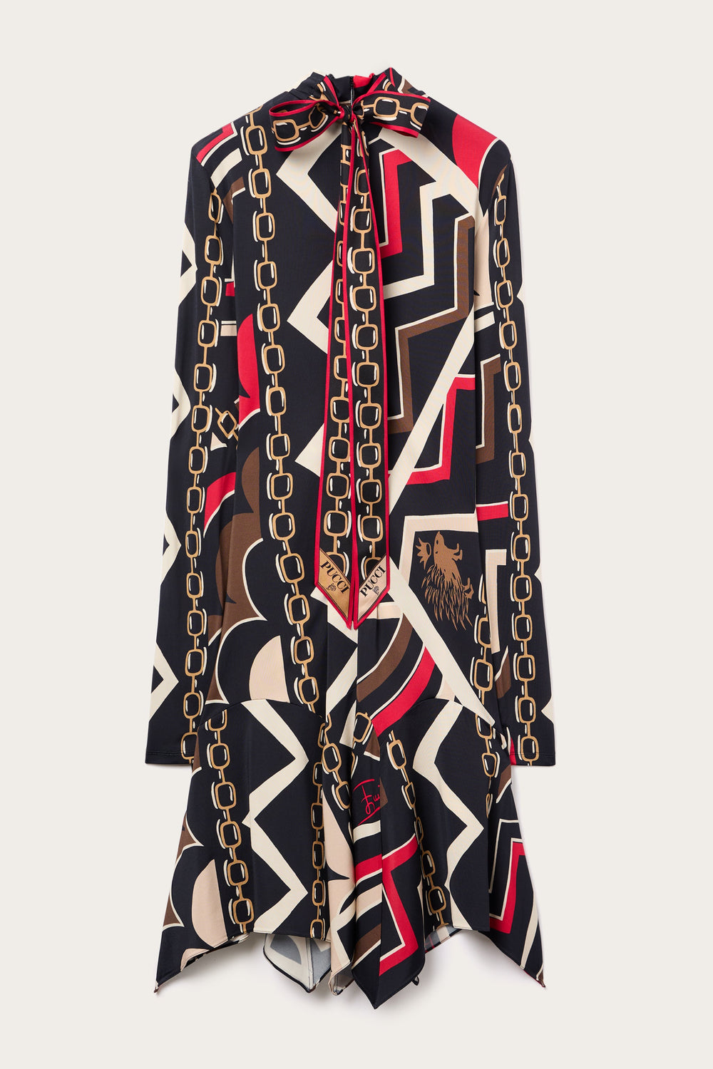Istrice Print Satin Jersey Dress
 WOMAN Pucci