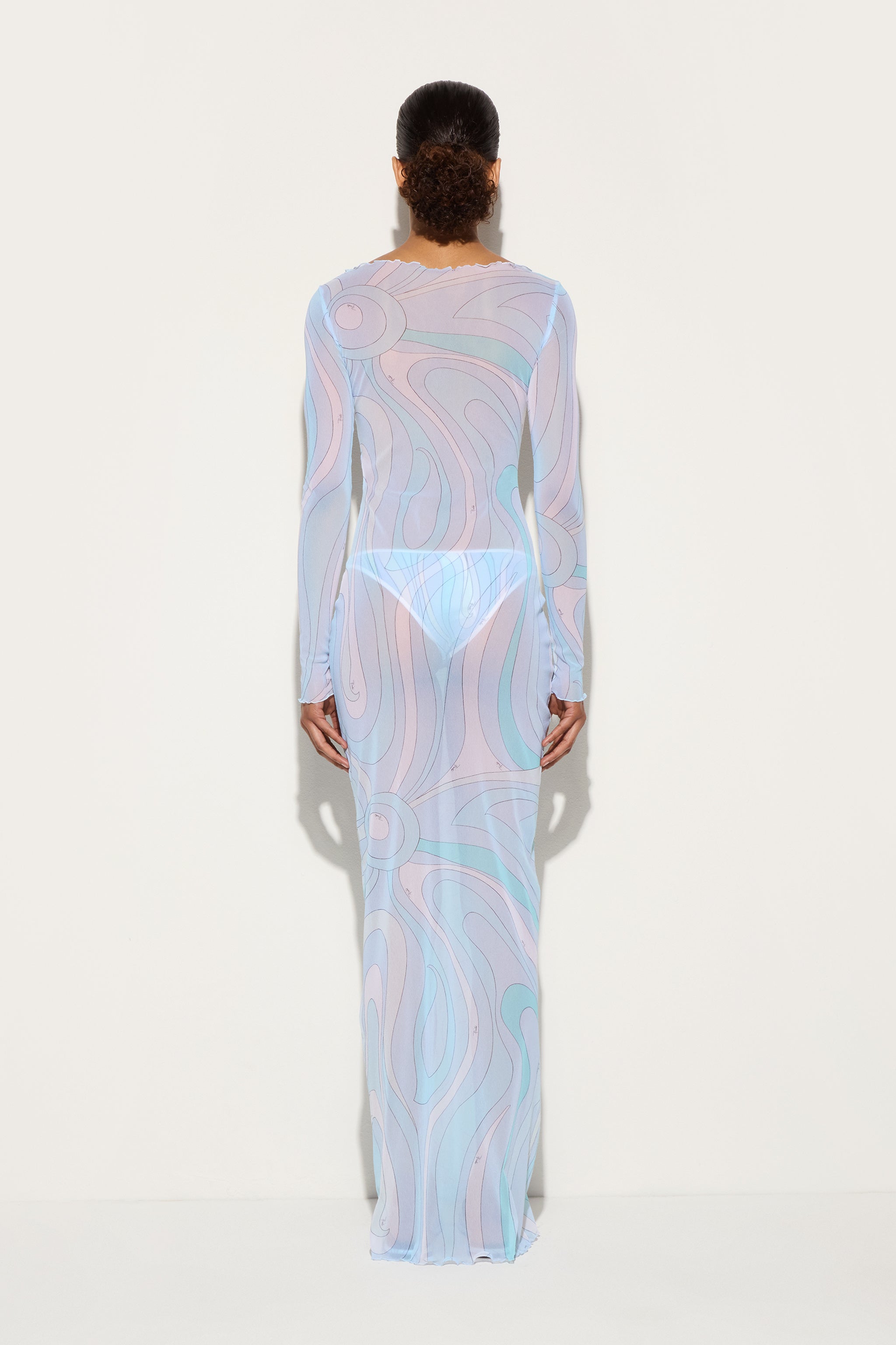 Marmo Print Tulle Long Dress
 WOMAN Pucci