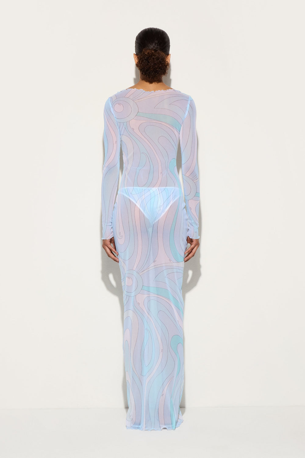 Marmo Print Tulle Long Dress
 WOMAN Pucci