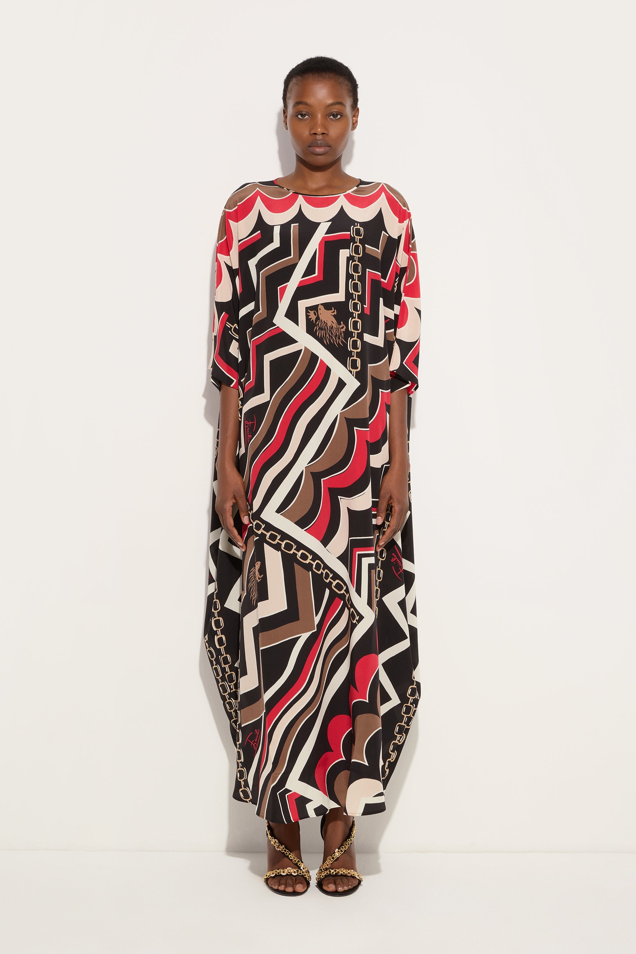 Istrice Print Long Kaftan
 WOMAN Pucci