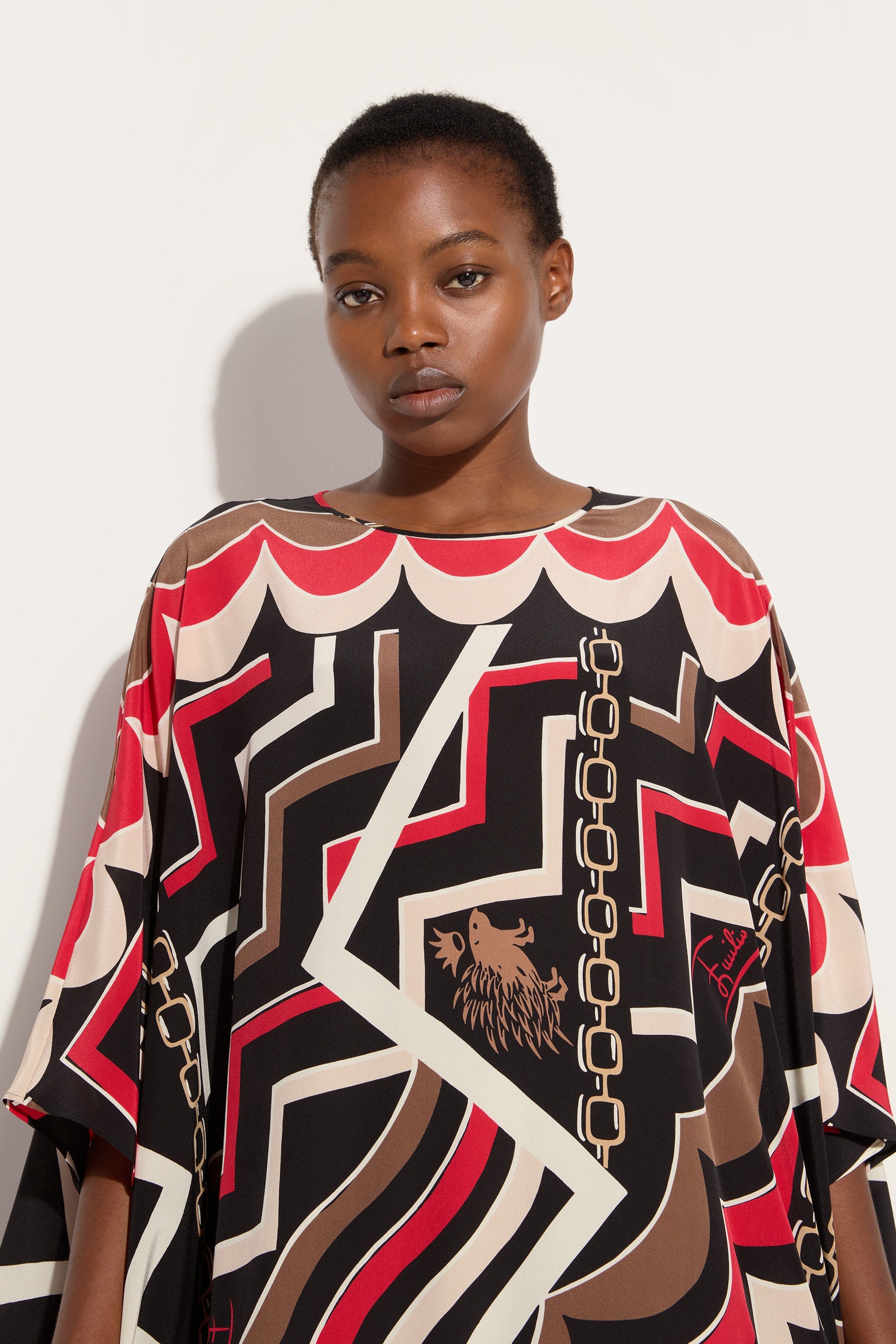 Istrice Print Long Kaftan
 WOMAN Pucci