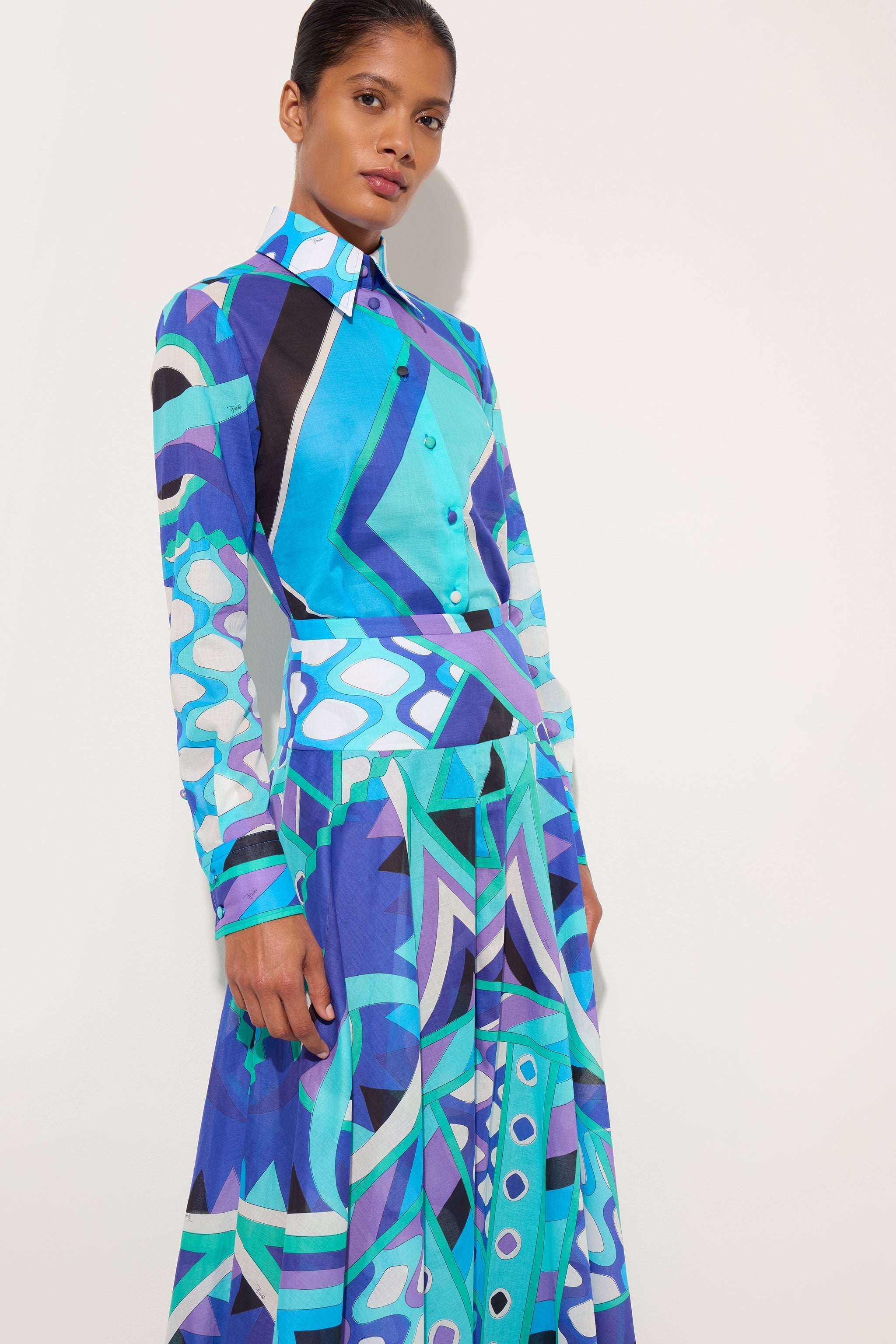 Vivara Print Cotton Shirt
 WOMAN Pucci
