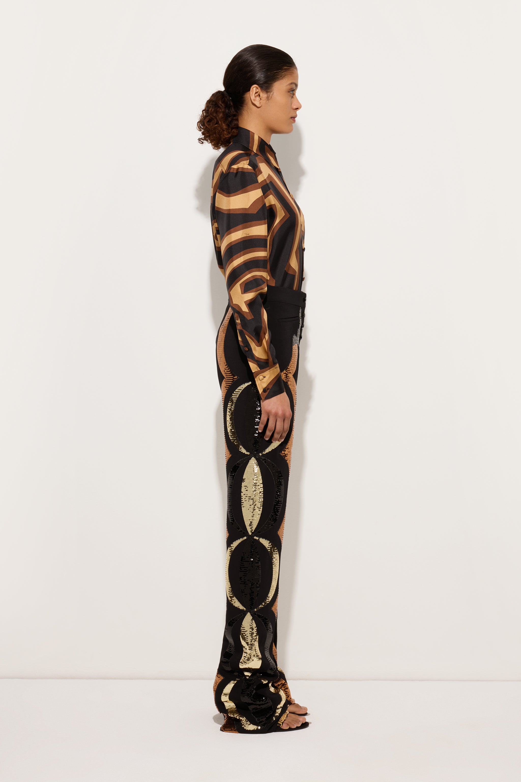 Labirinto Print Silk Twill Shirt
 WOMAN Pucci