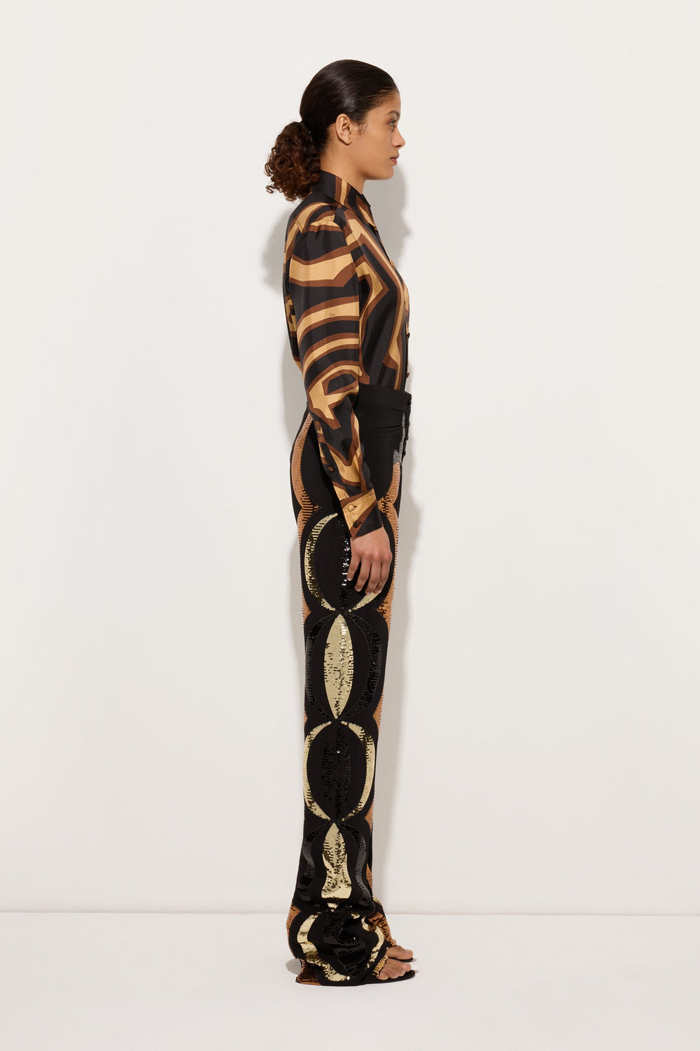 Labirinto Print Silk Twill Shirt
 WOMAN Pucci