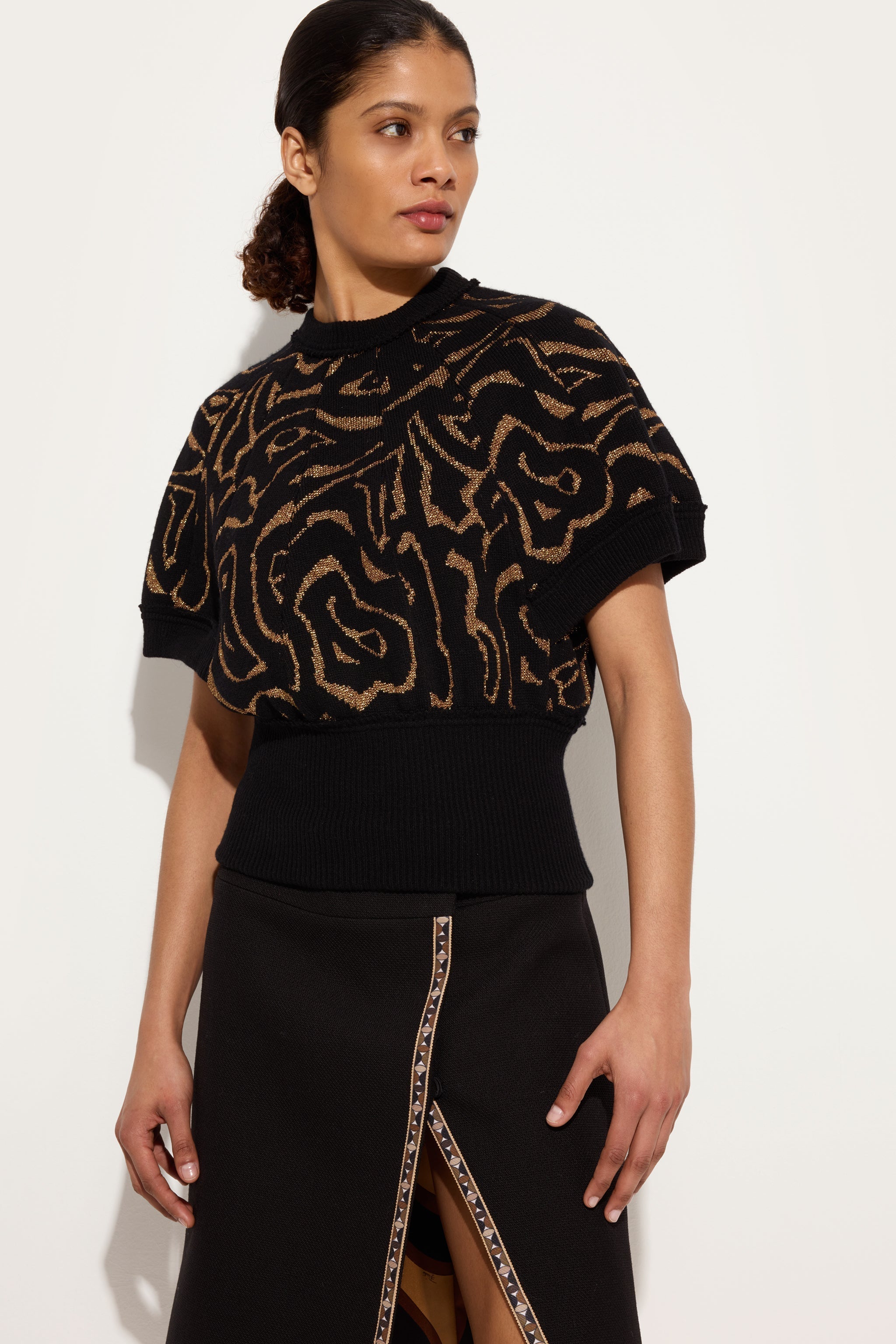 Jacquard Lurex Top with Labirinto Pattern
 WOMAN Pucci
