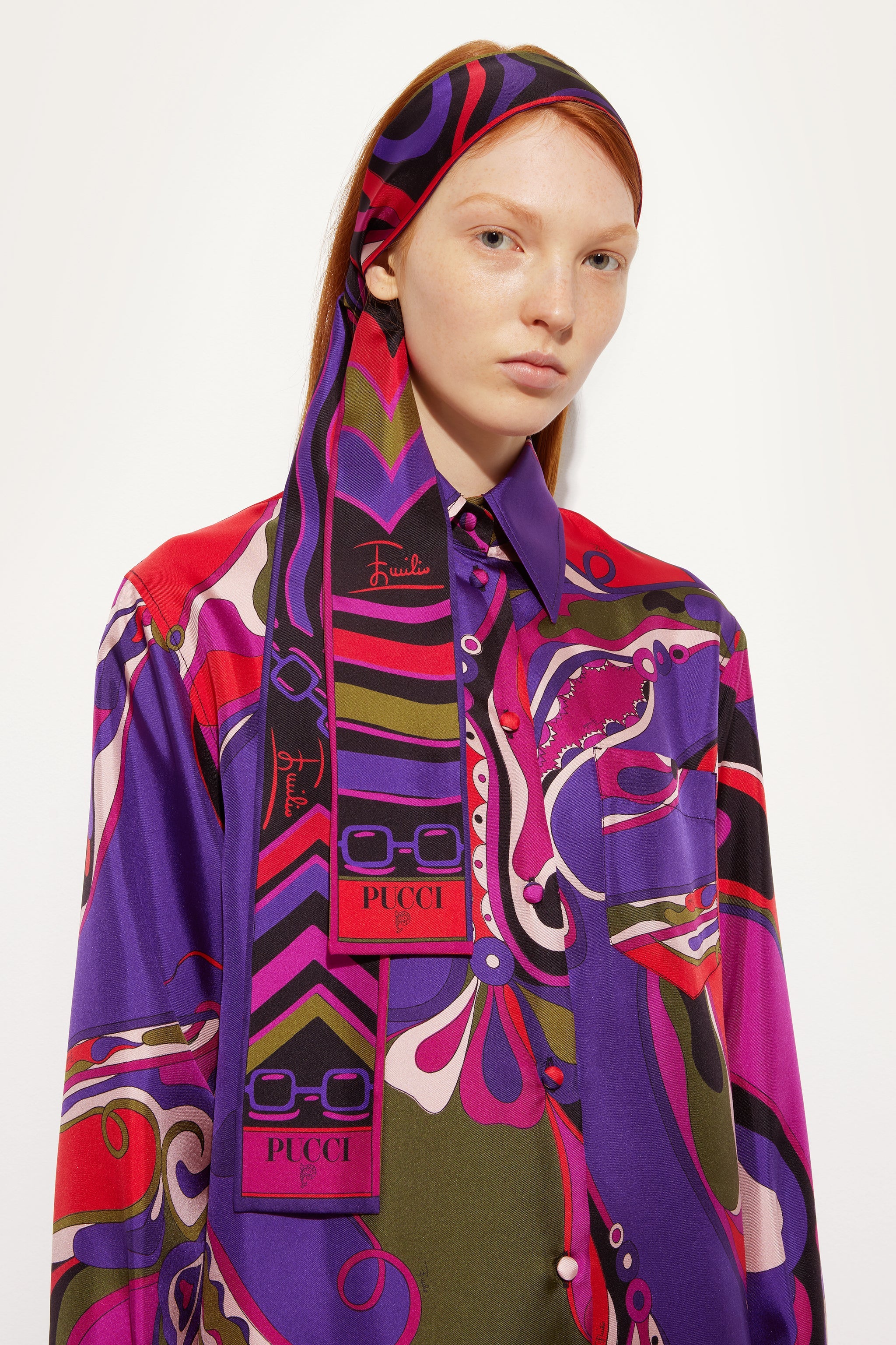 Istrice and Marmo Print Silk Scarf
 WOMAN Pucci