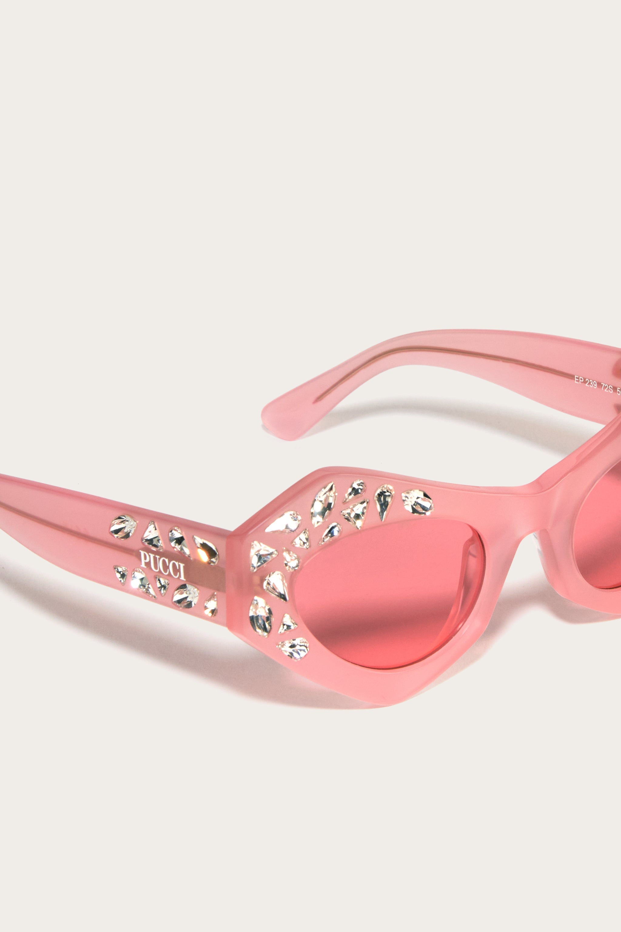 Cat-Eye Sunglasses with Rhinestones
 WOMAN Pucci