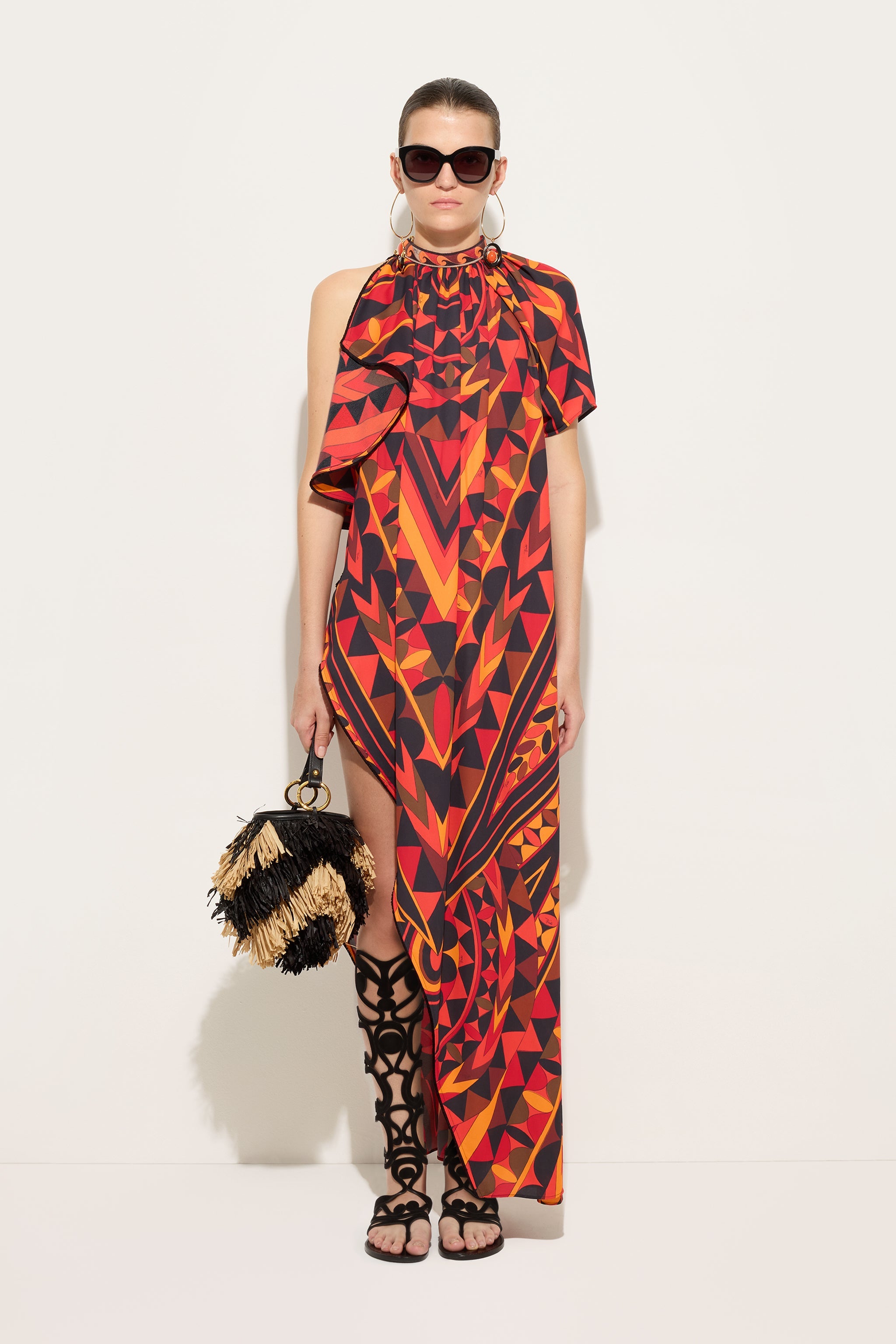 Manuba Print Silk Dress
 WOMAN Pucci