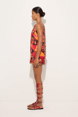 Occhi Print Asymmetrical Foulard Dress
 WOMAN Pucci