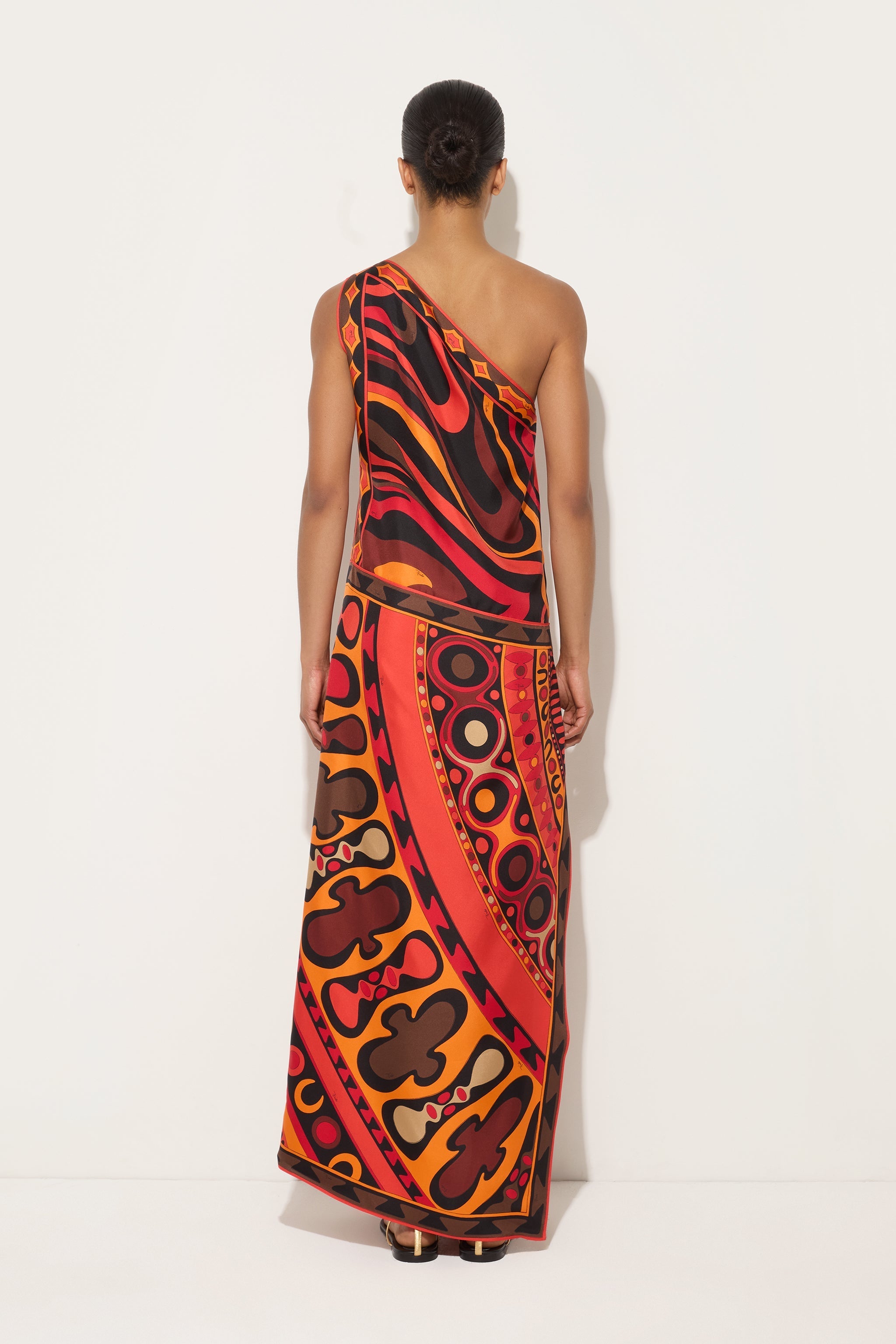 Marmo and Soleil Prints Asymmetrical Silk Dress
 WOMAN Pucci