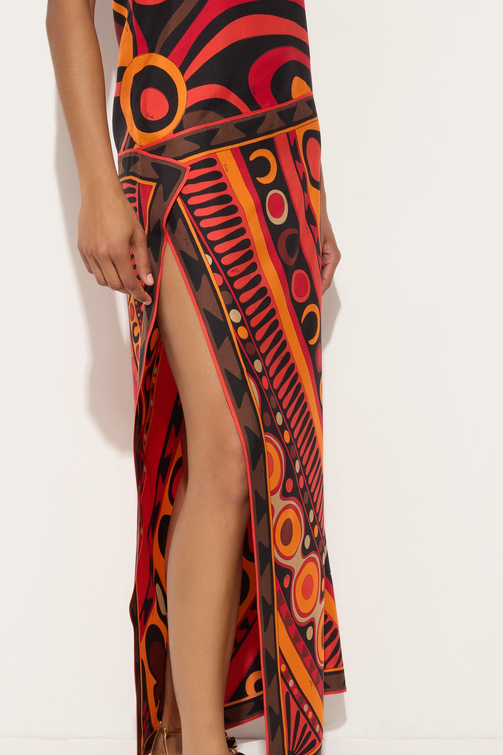Marmo and Soleil Prints Asymmetrical Silk Dress
 WOMAN Pucci