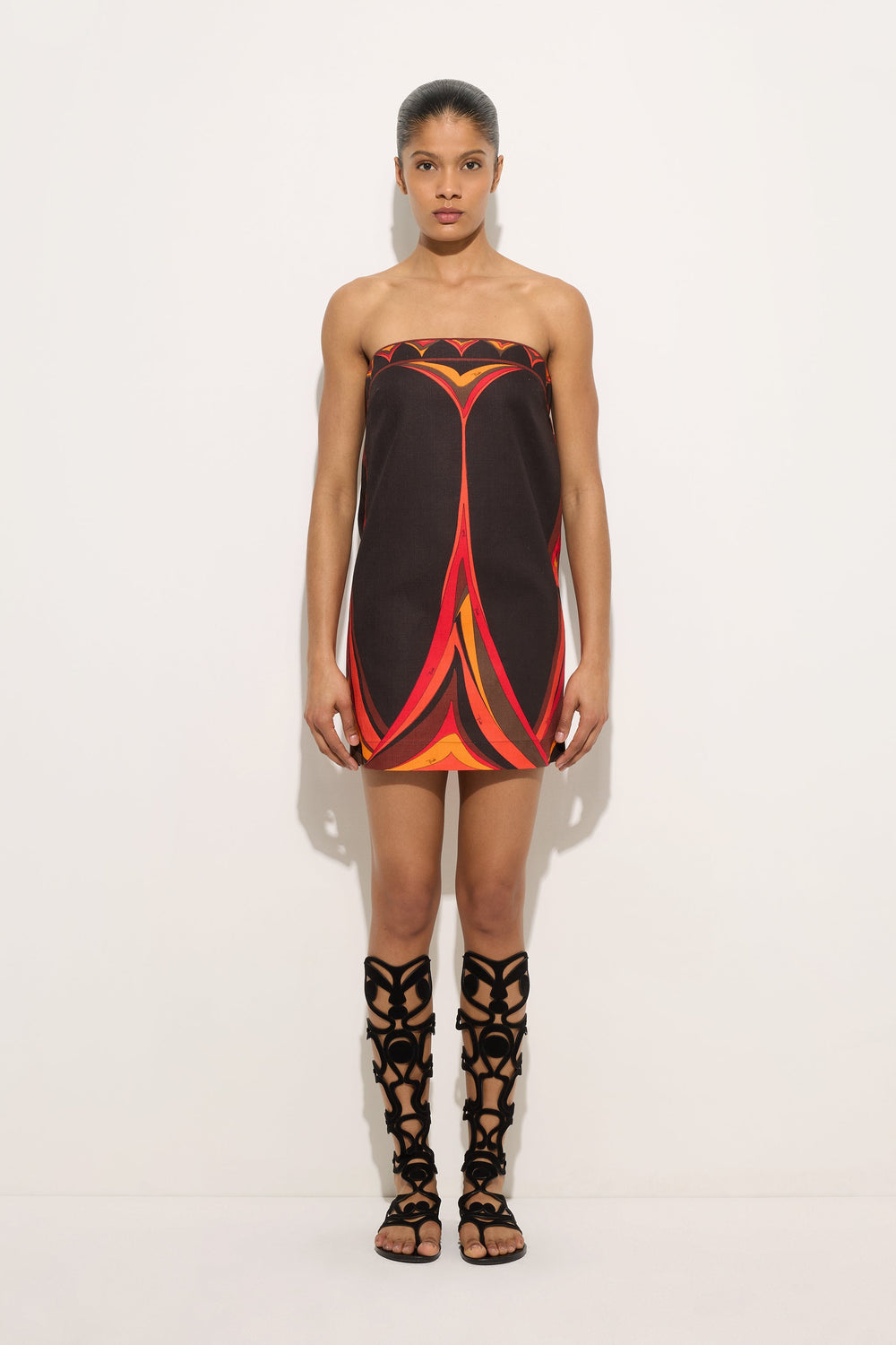 Fari Print Cotton and Linen Dress
 WOMAN Pucci