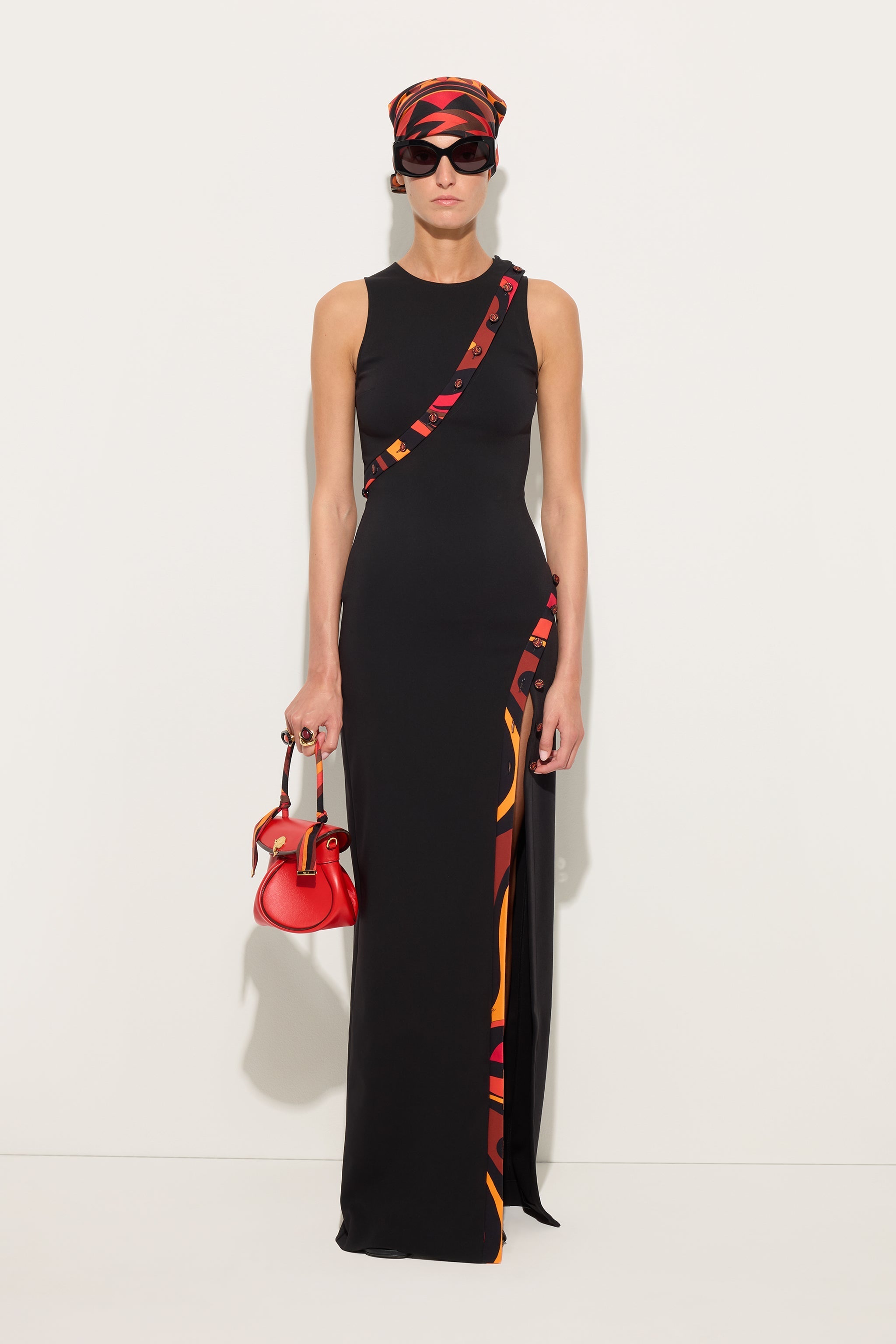 Long fitted dress with printed detail
 WOMAN Pucci