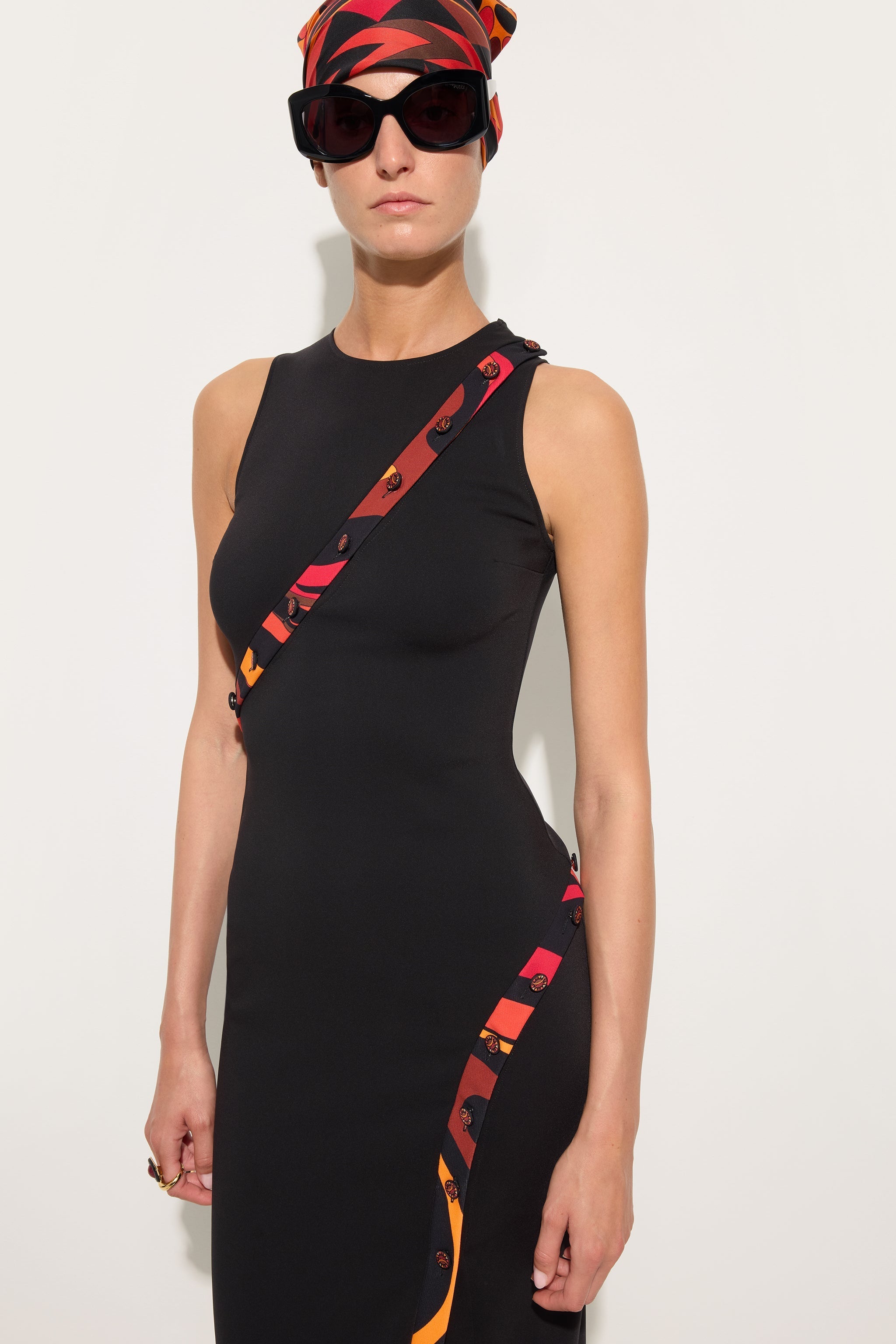 Long fitted dress with printed detail
 WOMAN Pucci