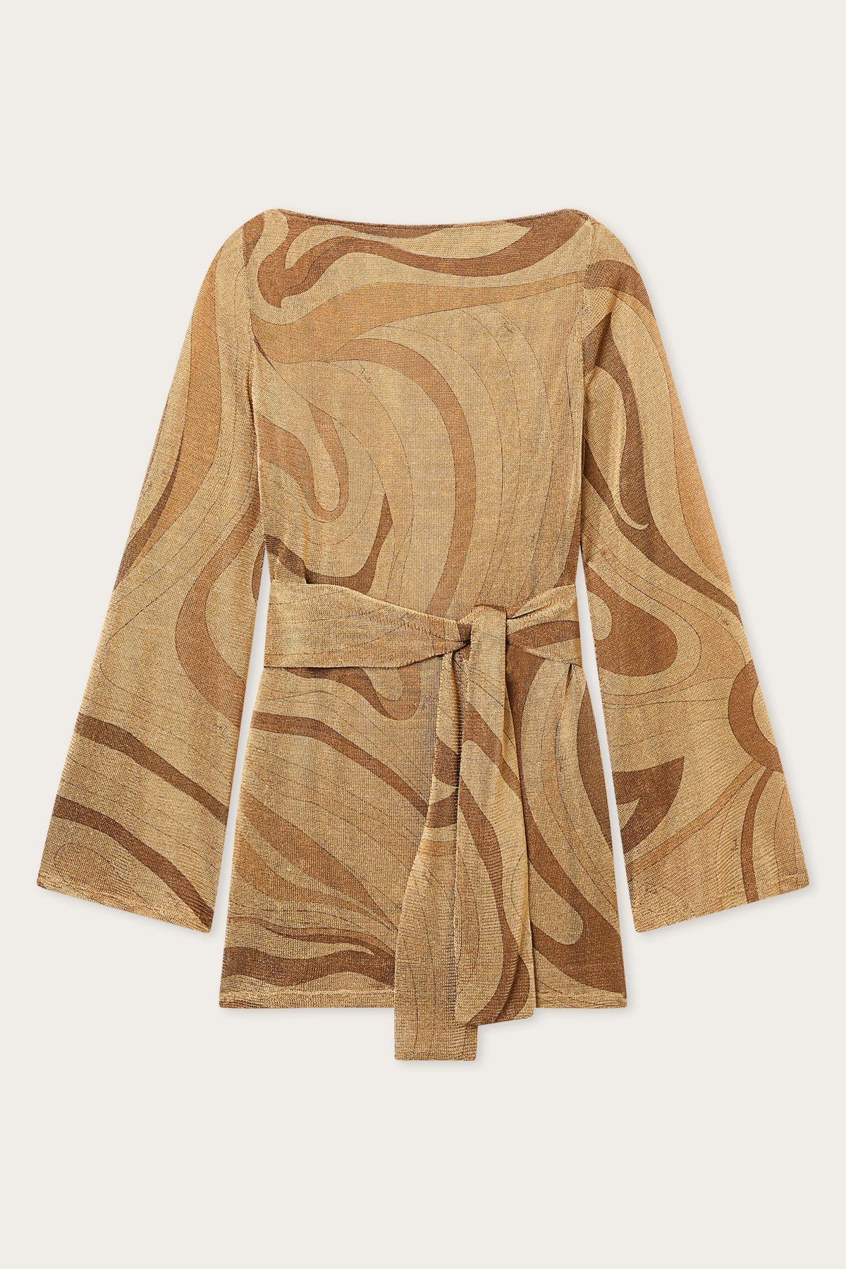 Marmo Print Lamè Dress with Belt
 WOMAN Pucci