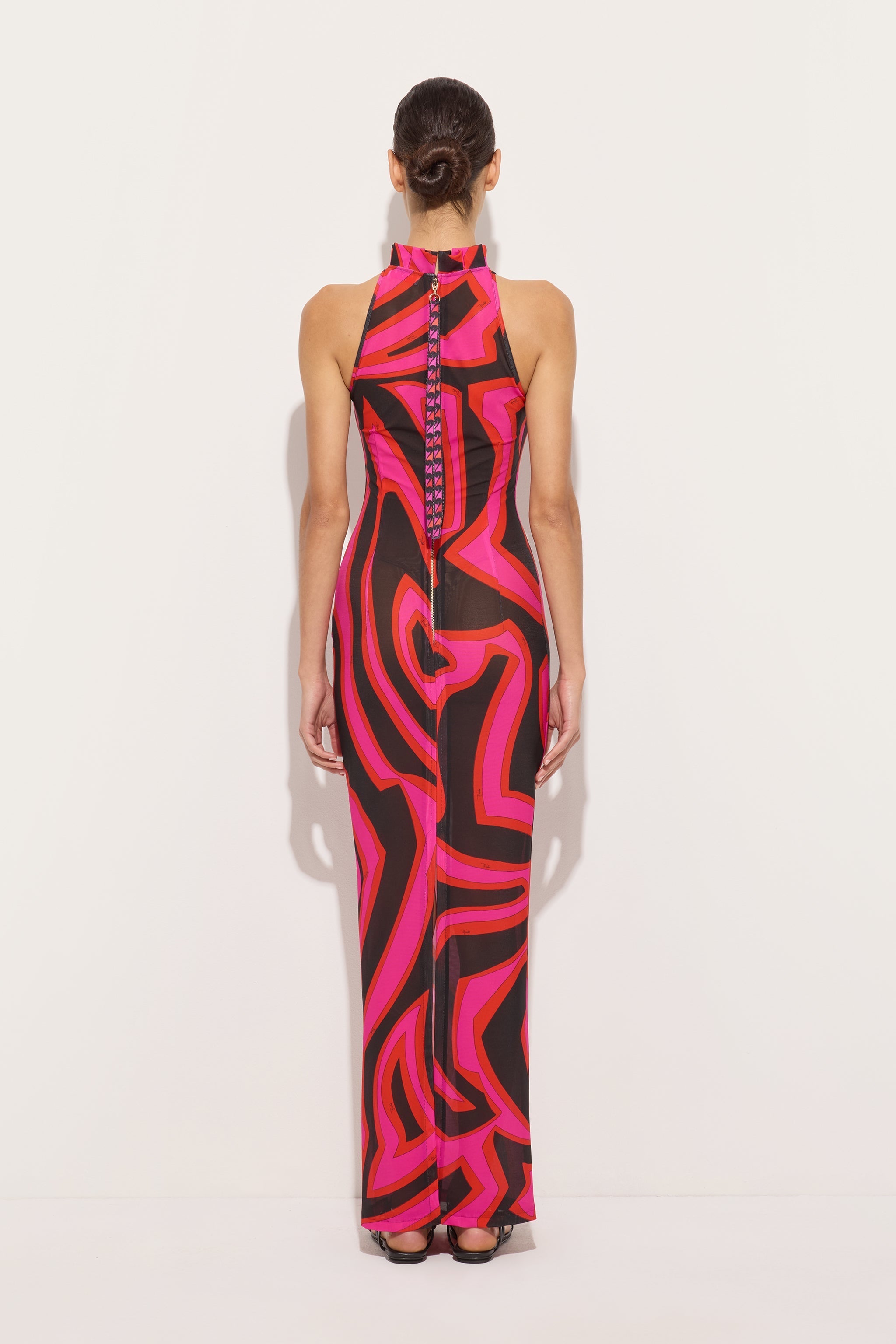 Labirinto Print Long Fitted Dress
 WOMAN Pucci
